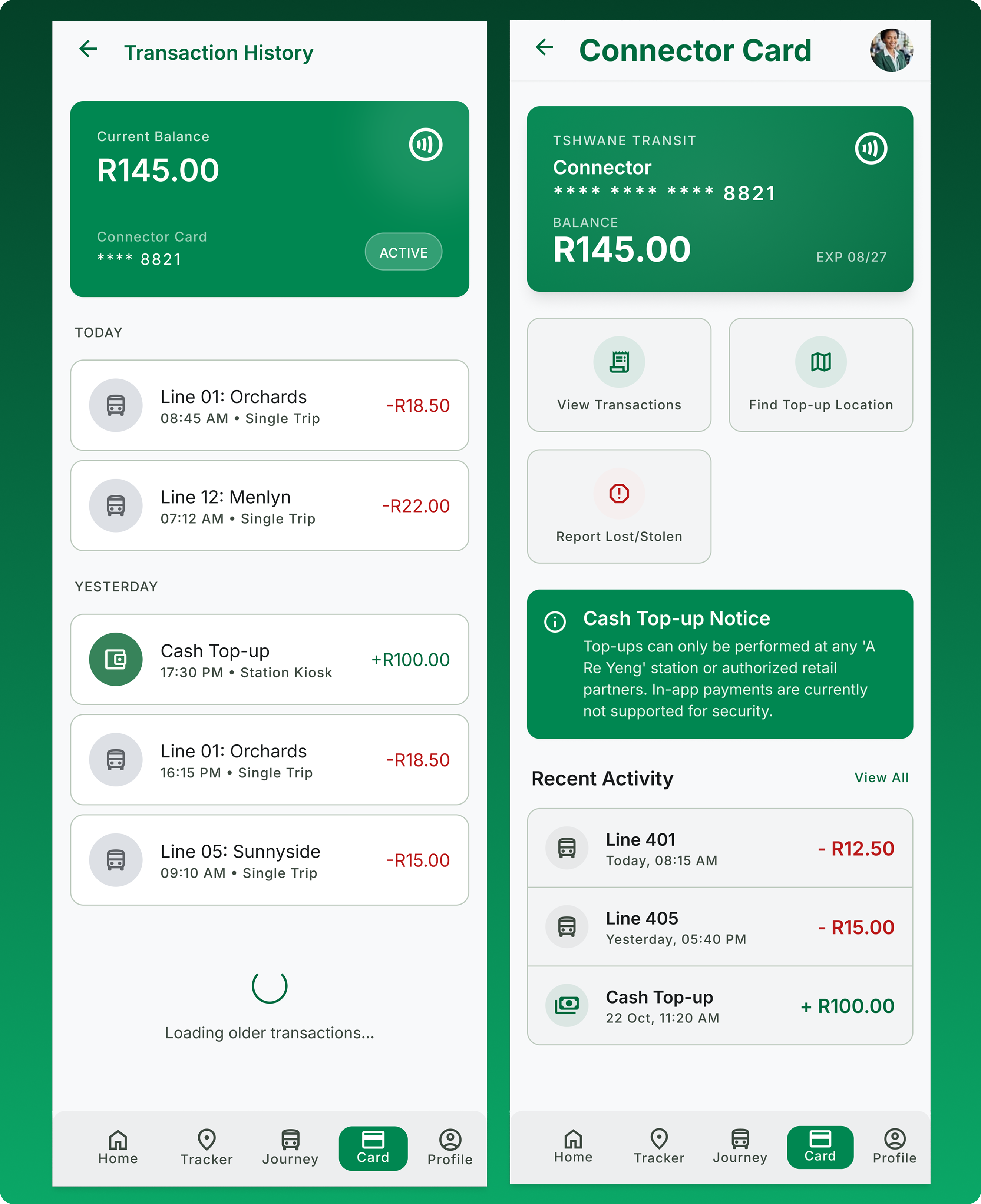 Tshwane Transit final Connector Card